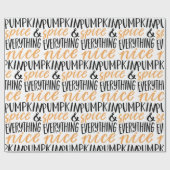 Thanksgiving Oranje en zwarte pompoenen Cadeaupapier (Vlak)