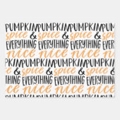 Thanksgiving Oranje en zwarte pompoenen Inpakpapier Vel (Voorkant)