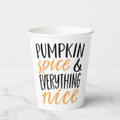 Thanksgiving Oranje en zwarte pompoenen Papieren Bekers (Achterkant)