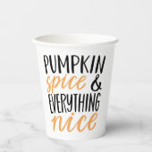 Thanksgiving Oranje en zwarte pompoenen Papieren Bekers (Voorkant)