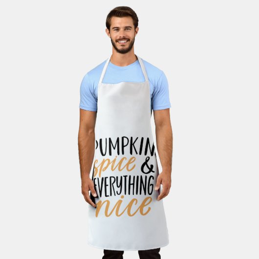 Thanksgiving Oranje en zwarte pompoenen Schort (Gedragen)