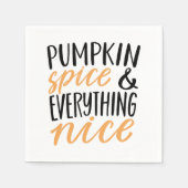 Thanksgiving Oranje en zwarte pompoenen Servet (Voorkant)