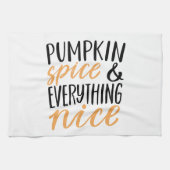 Thanksgiving Oranje en zwarte pompoenen Theedoek (Horizontaal)