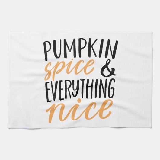 Thanksgiving Oranje en zwarte pompoenen Theedoek (Horizontaal)