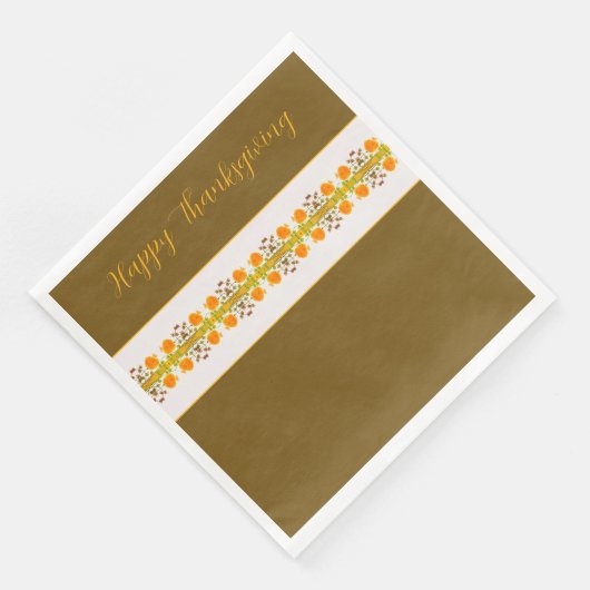 Thanksgiving Oranje gepatenteerd Servet (Hoek)