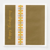 Thanksgiving Oranje gepatenteerd Servet (Voorkant)