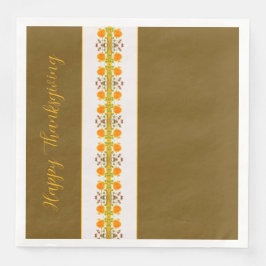 Thanksgiving Oranje gepatenteerd Servet