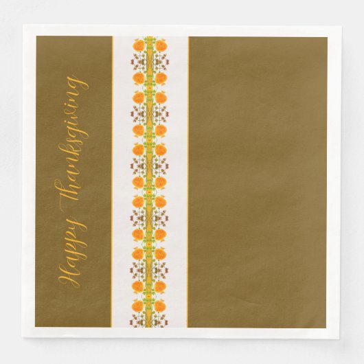 Thanksgiving Oranje gepatenteerd Servet (Voorkant)