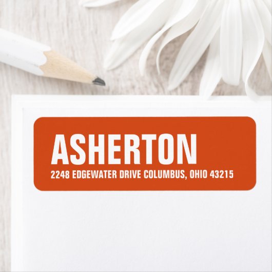 Thanksgiving oranje modern terugkeeradres etiket (Insitu)