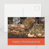 Thanksgiving Oranje pompoen rustiek Briefkaart (Voorkant / Achterkant)