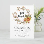 Thanksgiving Oranje ventilatorkleppen  Kaart (Staand voorkant)