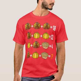 Thanksgiving Orde van Verrichtingen Quiz Wiskunde  T-shirt