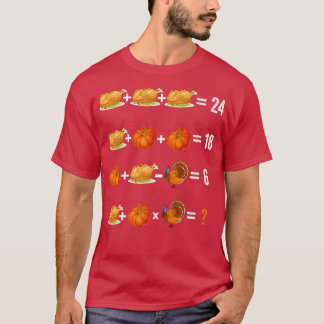 Thanksgiving Orde van Verrichtingen Quiz Wiskunde  T-shirt