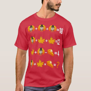 Thanksgiving Orde van Verrichtingen Quiz Wiskunde  T-shirt