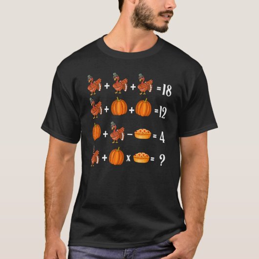 Thanksgiving Order Of Operations Quiz Mathematics T-shirt (Voorkant)