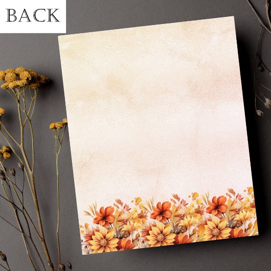 Thanksgiving Organge Flower Budget Uitnodiging Flyer