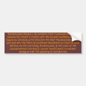 Thanksgiving ORIGINS 3 Bumpersticker (Voorkant)