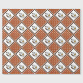 Thanksgiving Oude Engelse Sheepdog (grijs 1) Fun Cadeaupapier (Vlak)