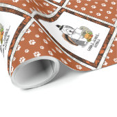 Thanksgiving Oude Engelse Sheepdog (grijs 1) Fun Cadeaupapier (Rol Hoek)