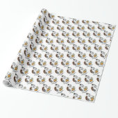 Thanksgiving Oude Engelse Sheepdog (grijs 1) Fun Cadeaupapier (Uitgerold)