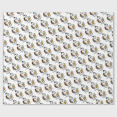 Thanksgiving Oude Engelse Sheepdog (grijs 1) Fun Cadeaupapier (Vlak)