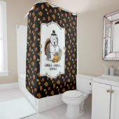 Thanksgiving Oude Engelse Sheepdog (grijs 1) Fun Douchegordijn (In situ)