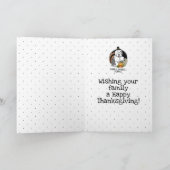 Thanksgiving Oude Engelse Sheepdog (grijs 1) Fun Kaart (Binnen)