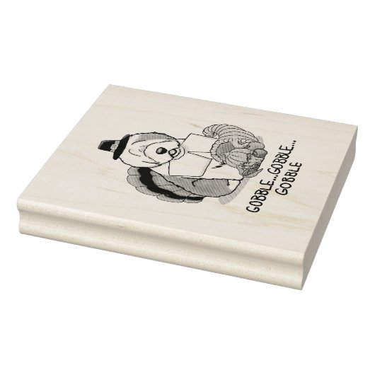 Thanksgiving Oude Engelse Sheepdog (grijs 1) Fun Rubberstempel (Stempel)