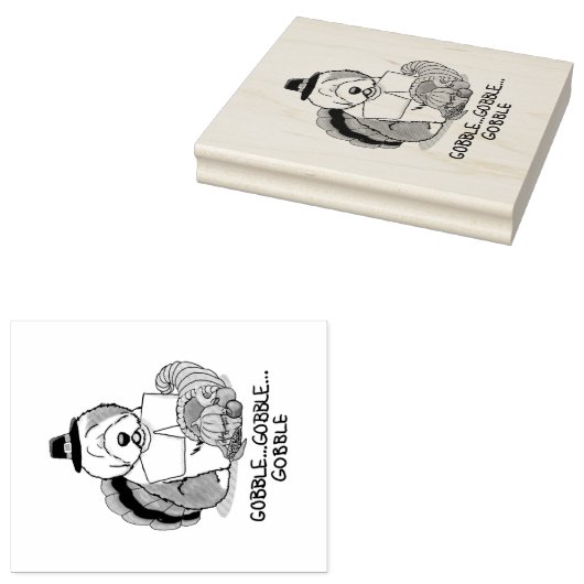 Thanksgiving Oude Engelse Sheepdog (grijs 1) Fun Rubberstempel (Gestempeld)