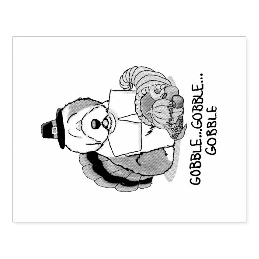 Thanksgiving Oude Engelse Sheepdog (grijs 1) Fun Rubberstempel (Afrduk)