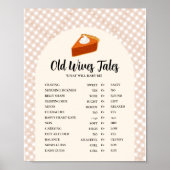 Thanksgiving Oude WiVes Tales Baby shower Spel Pos Poster (Voorkant)