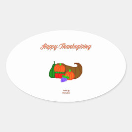 Thanksgiving Ovale Sticker