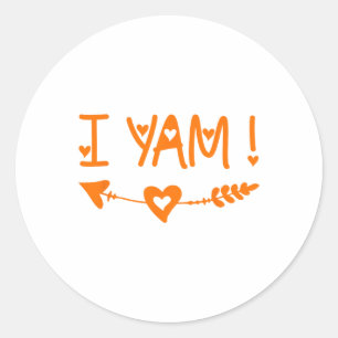 Thanksgiving-overeenkomende paren vormen mijn zoet ronde sticker