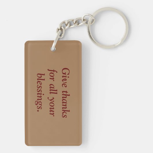 Thanksgiving Overvloed Acryl Sleutelhanger (achterkant)