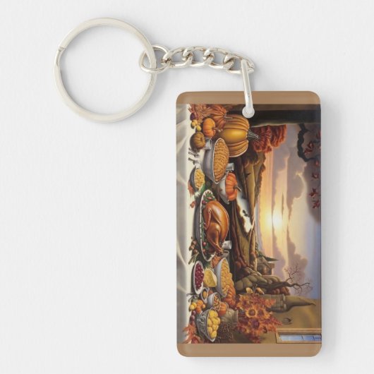 Thanksgiving Overvloed Acrylic Sleutelhanger (Voorkant)