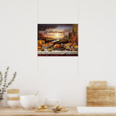 Thanksgiving overvloed (alle zijn welkom) Poster (Keuken)
