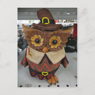 Thanksgiving Owl Briefkaart