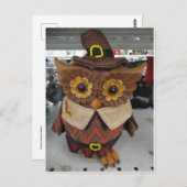 Thanksgiving Owl Briefkaart (Voorkant / Achterkant)