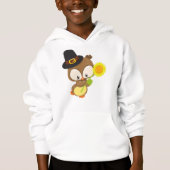 Thanksgiving Owl, bruine roeien, pelgrim Pet, vent (Voorkant)