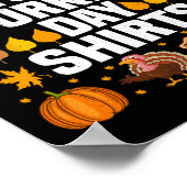 Thanksgiving Paar Grappig Ik doe niet Matching Tur Poster (Hoek)