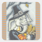 THANKSGIVING PACHYDERM, PILGRIM ELEPHANT STICKERS (Voorkant)