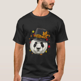 Thanksgiving Panda Pelgrim T-shirt