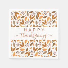 Thanksgiving Paper Napkins – Fall Leaves Design Servet