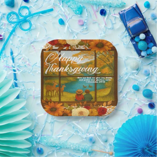 Thanksgiving Paper Plate Papieren Bordje (Feest)