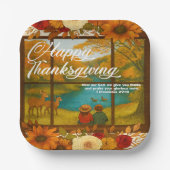 Thanksgiving Paper Plate Papieren Bordje (Voorkant)