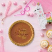 Thanksgiving Paper Plate With Pumpkin Pie Papieren Bordje (Feest)