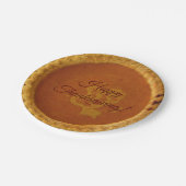 Thanksgiving Paper Plate With Pumpkin Pie Papieren Bordje (Gekanteld)