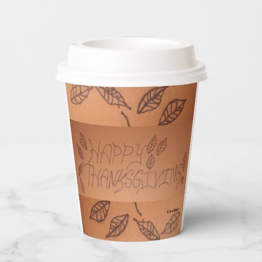 Thanksgiving papier beker (Achterkant)