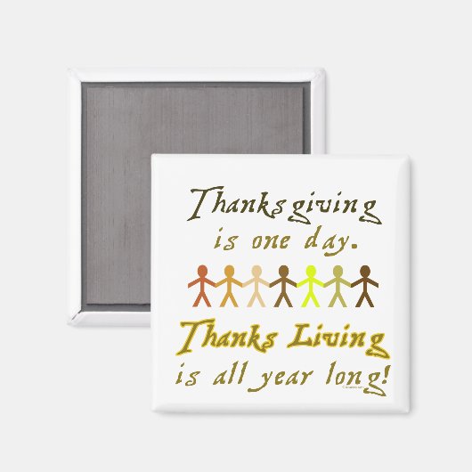 Thanksgiving Papier Knipsels Schattige Gezegde Magneet (Voorkant / Achterkant)