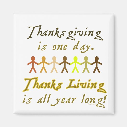 Thanksgiving Papier Knipsels Schattige Gezegde Magneet (Voorkant)